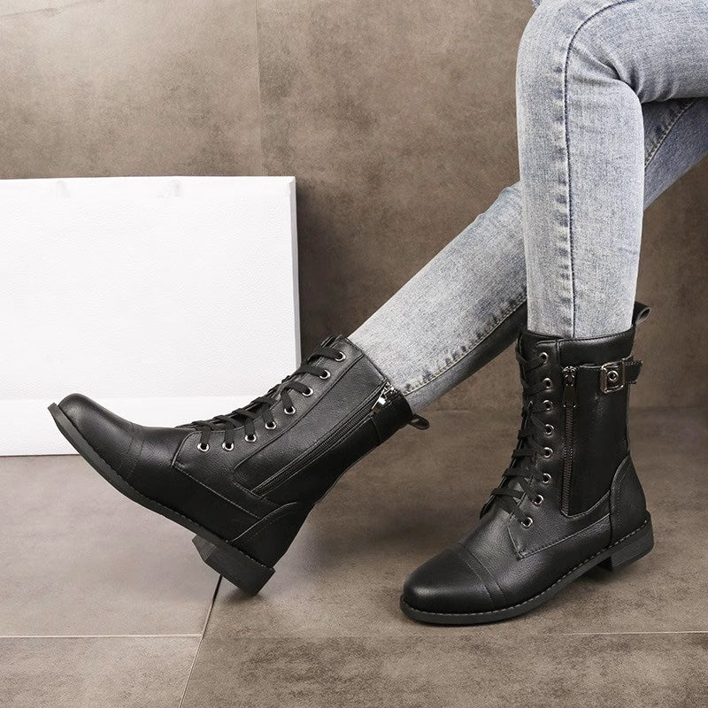 🔥Onverslaanbare Prijs Garantie👢Orthopedische laarzen met ronde neus en zijrits voor dames