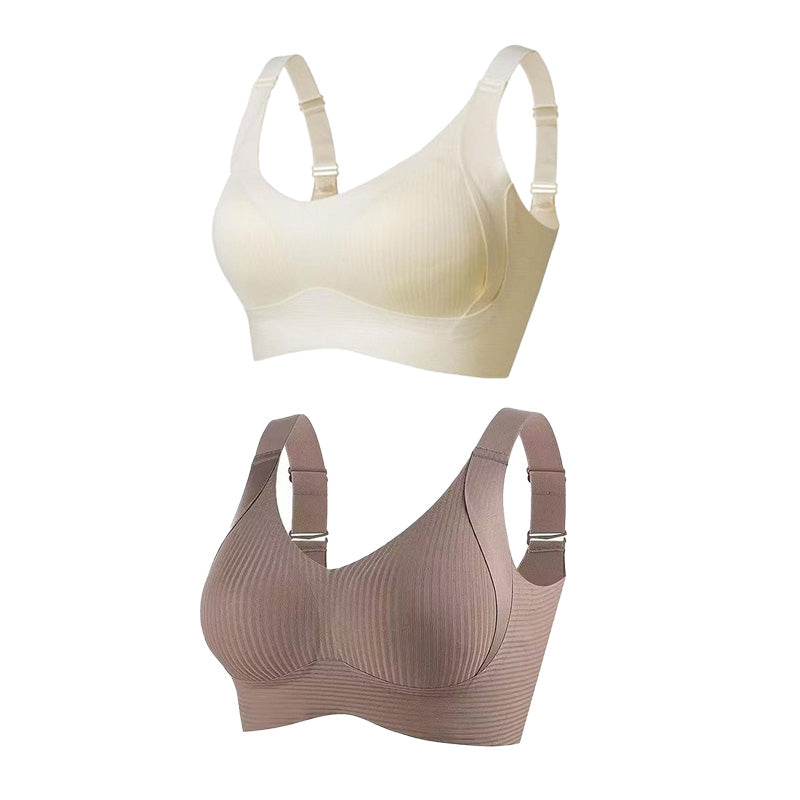 🎁Koop 1, krijg 3 pakketten💕Dames rib-kousen beha push-up draadloos & verstelbaar🌸