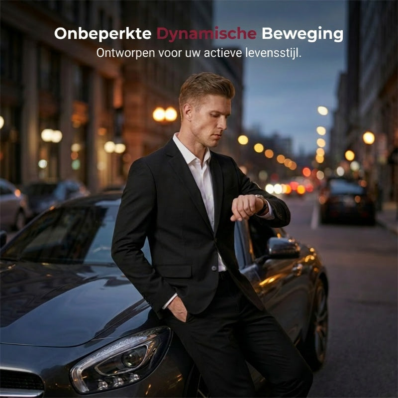 ✨👔60% KORTING + GRATIS VERZENDING 💼Tweedelig herenpak in moderne pasvorm – ademend, kreukvrij en professionele stijl ✨