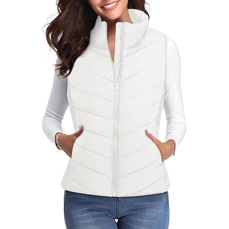 ⏰Hot Sale-Puffer Vest Vrouwen Mouwloze Zip Up Bovenkleding
