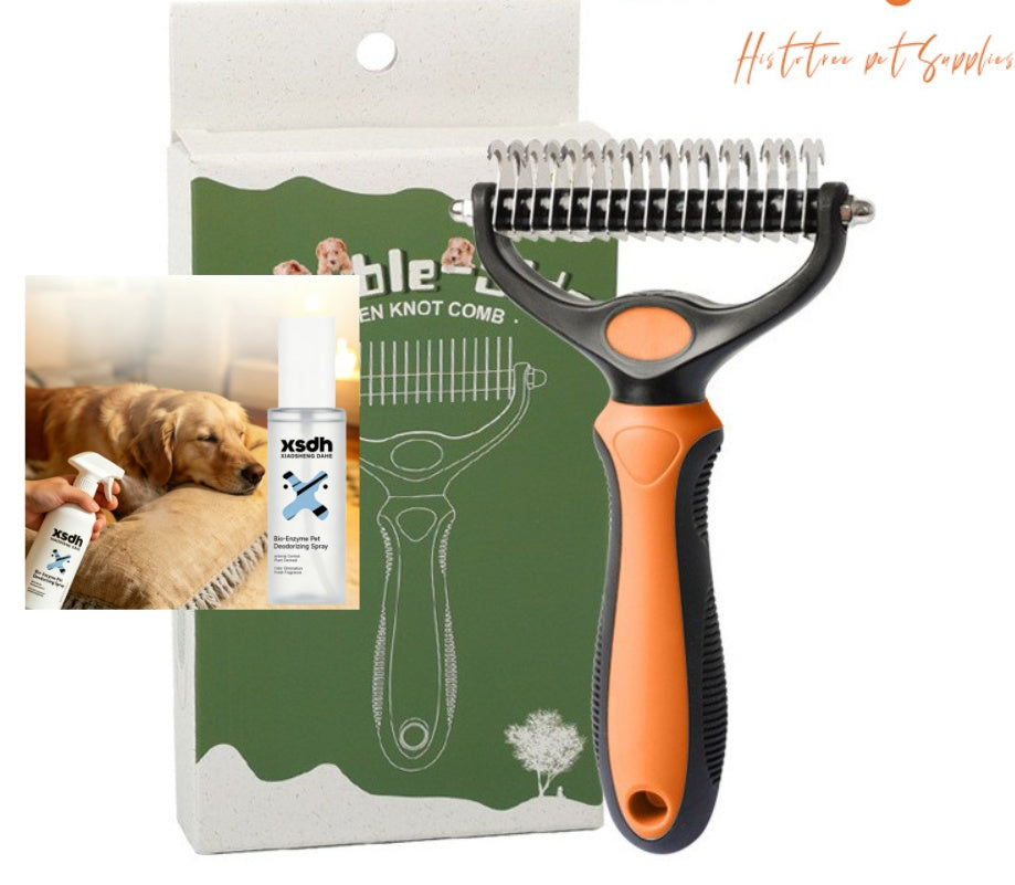 🐾 Verzorgende huisdierborstel voor honden en katten – Voor een nette en verzorgde vacht 🌿