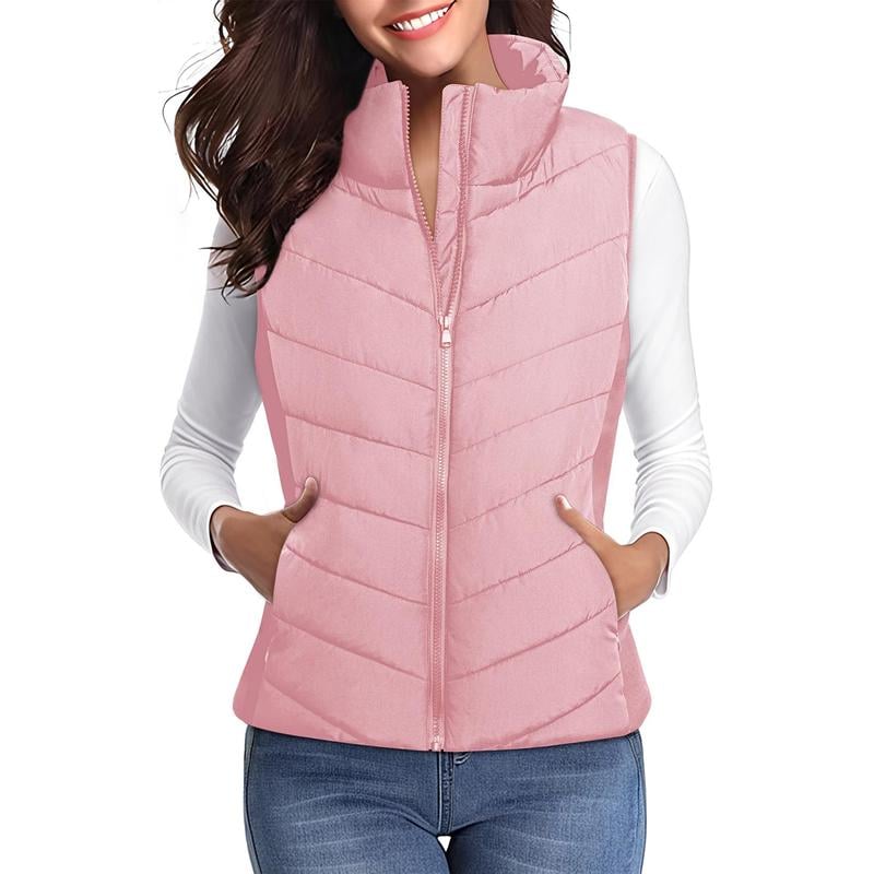 ⏰Hot Sale-Puffer Vest Vrouwen Mouwloze Zip Up Bovenkleding