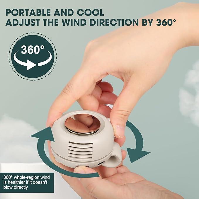 Zomerbestsellers☀️Draagbare mini-ventilator met klem🍃 360° draaibaar