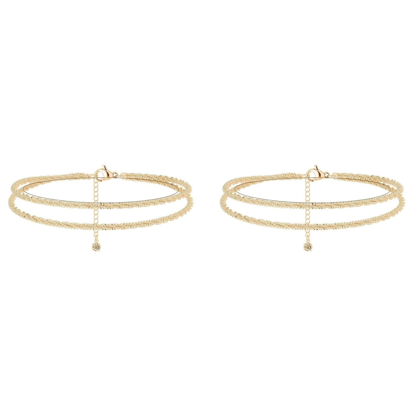 🥰Dainty Gelaagd Waterdicht Enkelbandje Voor