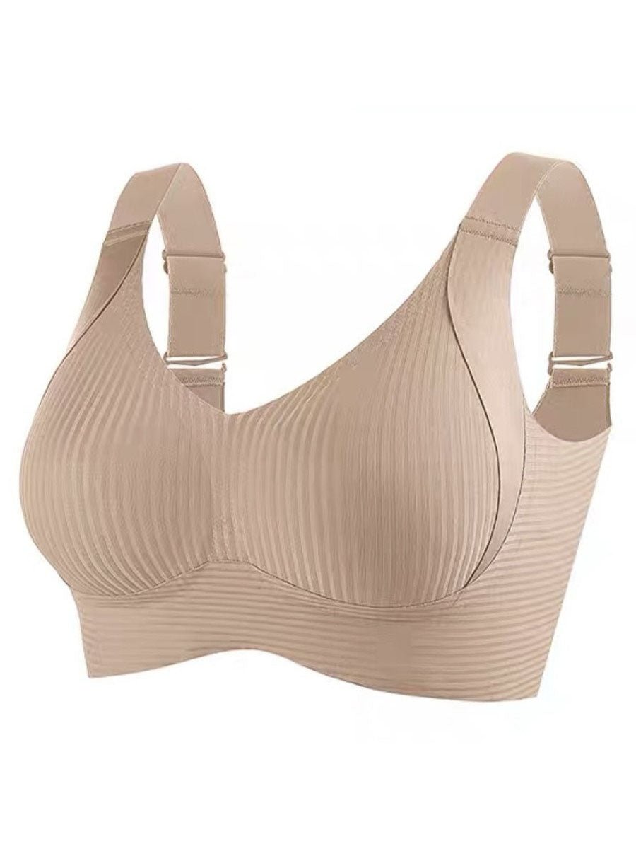 🎁Koop 1, krijg 3 pakketten💕Dames rib-kousen beha push-up draadloos & verstelbaar🌸