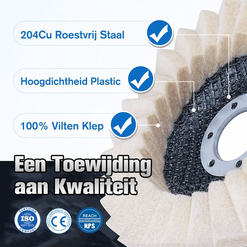 🎁Tijdelijke 50% KORTING🎁✨Vilten Polijstschijf met Klep