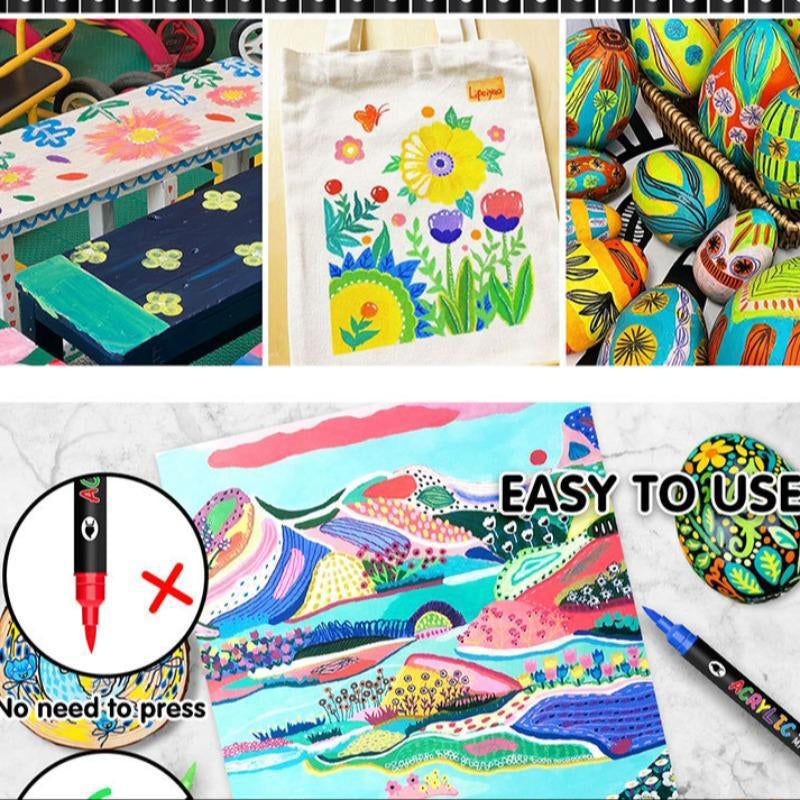 🎅Kerstuitverkoop 50% KORTING!!🎄🔥Acrylmarkeerstift met dubbele punt