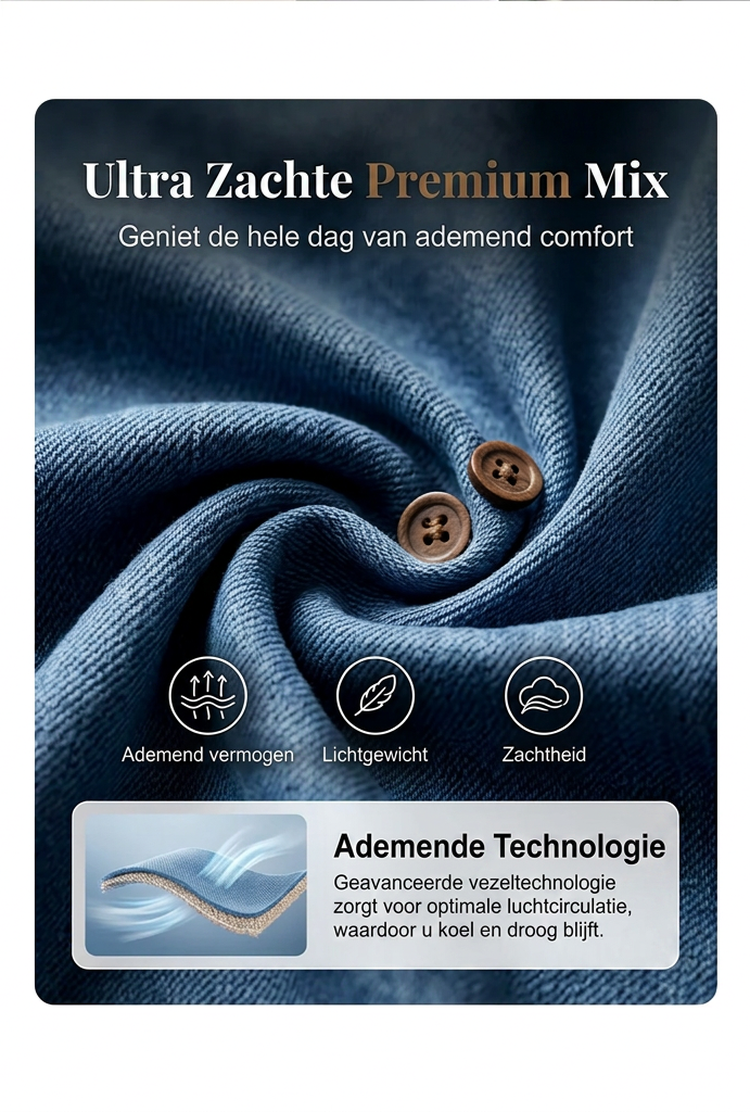 💥⏰TIJDELIJK KORTING 50%👖Dames Kwalitatieve mengstof Denim Tuniek✨V-hals los passend voor dagelijks dragen