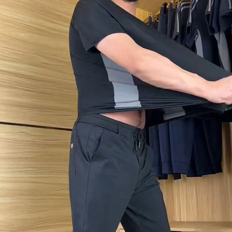 ✨Heren casual sport 2-delige set - T-shirt met korte mouwen en lange broek