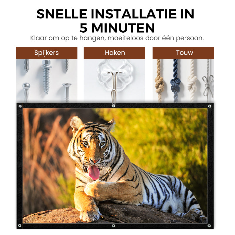 ❄️Zomerfresh 50% Korting!📱Draagbare Projector 4K Lichtdicht Kamerscherm