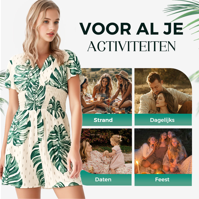🌸Uitverkoop 57% korting🔥Casual Bloemen Polka Dot Pocket Rompers