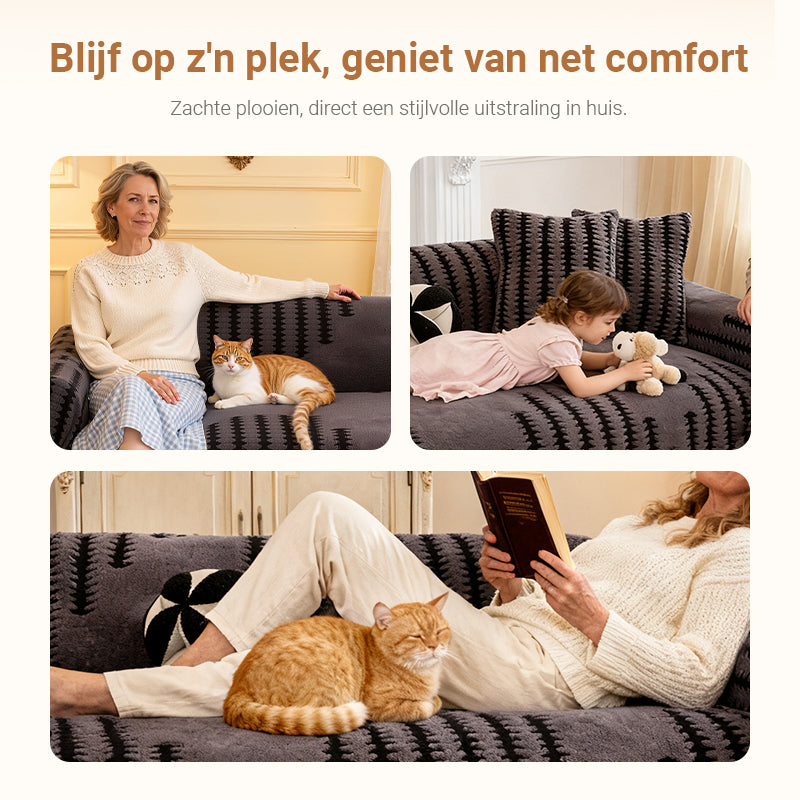 🛋️🧸 Zachte, antislip bankhoezen van pluche - Huidvriendelijk, huisdiervriendelijk en onderhoudsvriendelijk (verschillende maten en kleuren)!