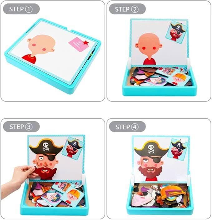 🔥Magnetische puzzels Face Dress Up Reisspel Dubbelzijdig Educatief leerspeelgoed voor kleuter