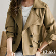 Korte mode-trenchcoat in Koreaanse stijl