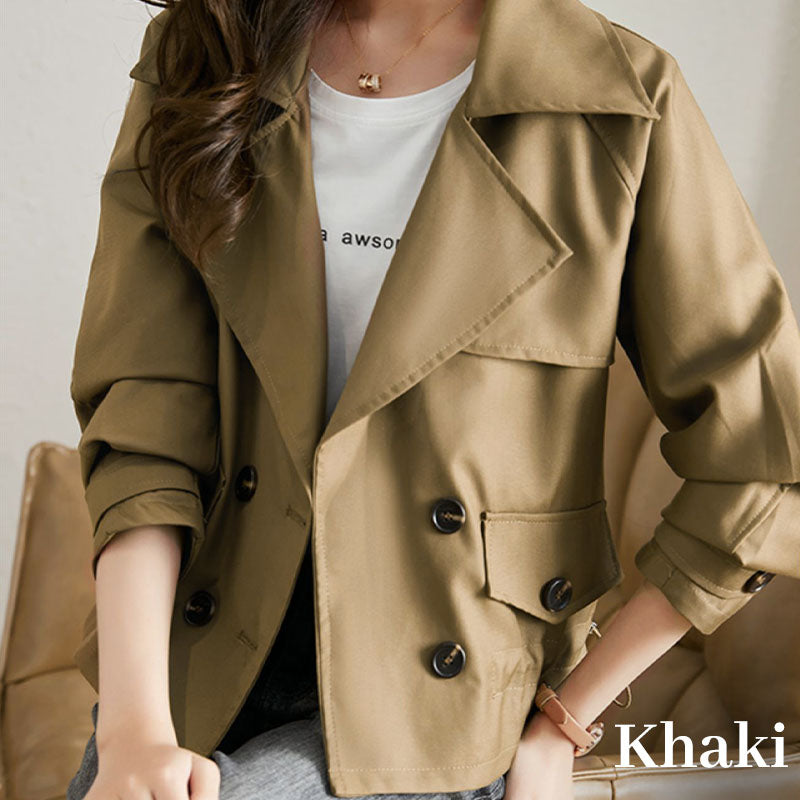 Korte mode-trenchcoat in Koreaanse stijl