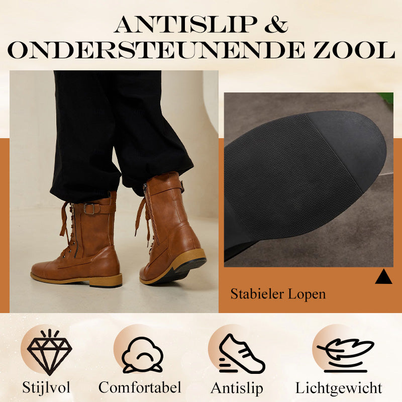 🔥Onverslaanbare Prijs Garantie👢Orthopedische laarzen met ronde neus en zijrits voor dames
