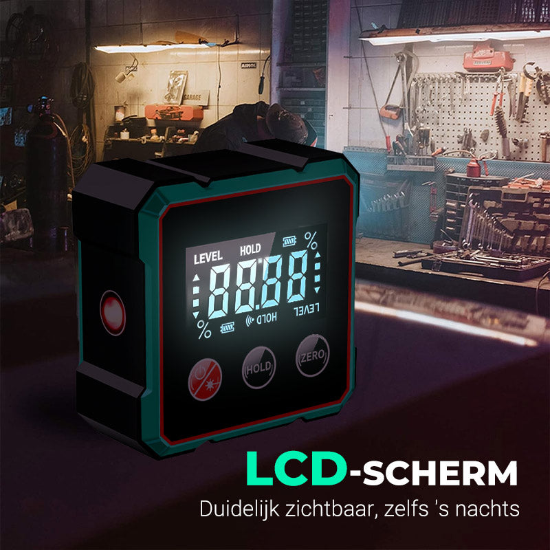 🔧Magnetische digitale hoekmeter – 1 mm nauwkeurigheid & elektronische laser! 🔍⚙️