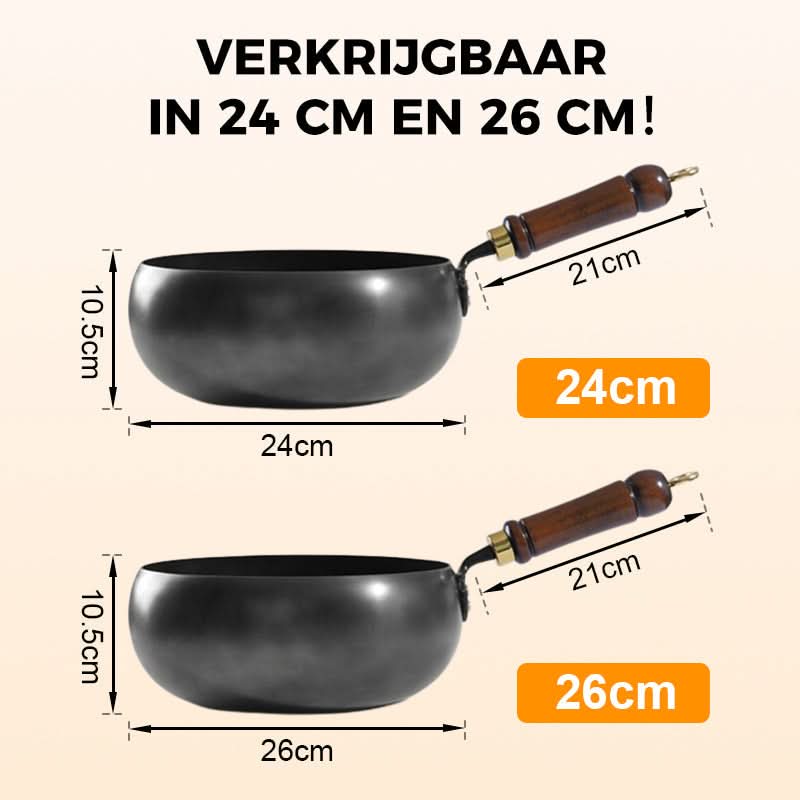 🔥Uitverkoop 50% UIT🔥Ongecoate Dikke IJzeren Pan
