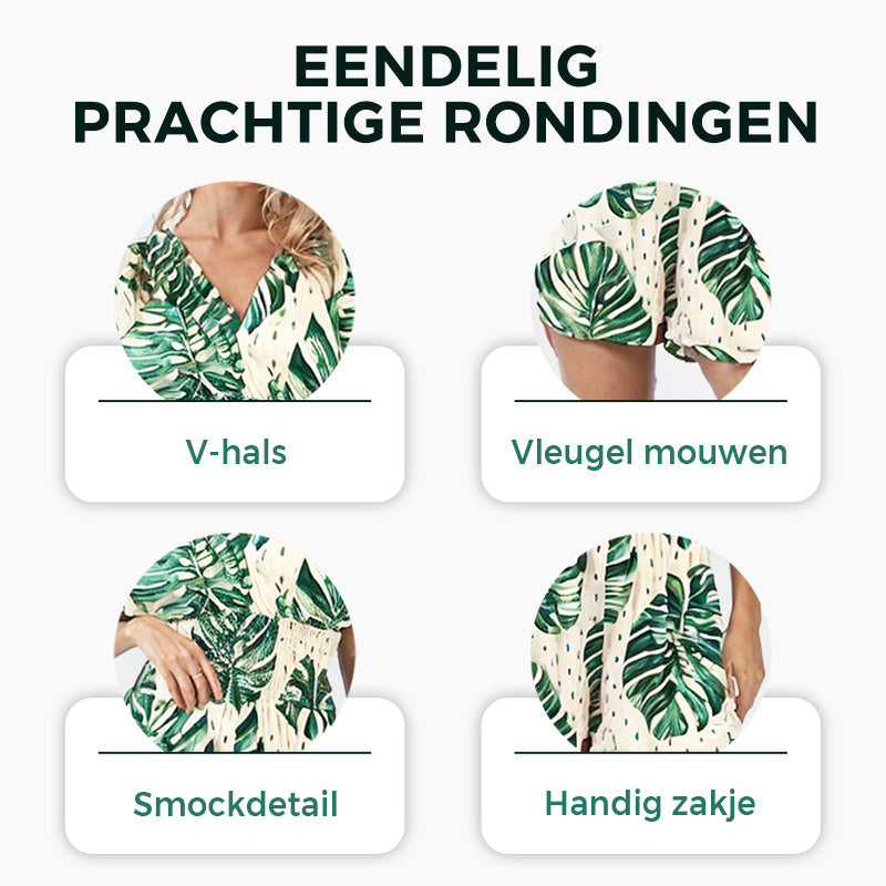 🌸Uitverkoop 57% korting🔥Casual Bloemen Polka Dot Pocket Rompers