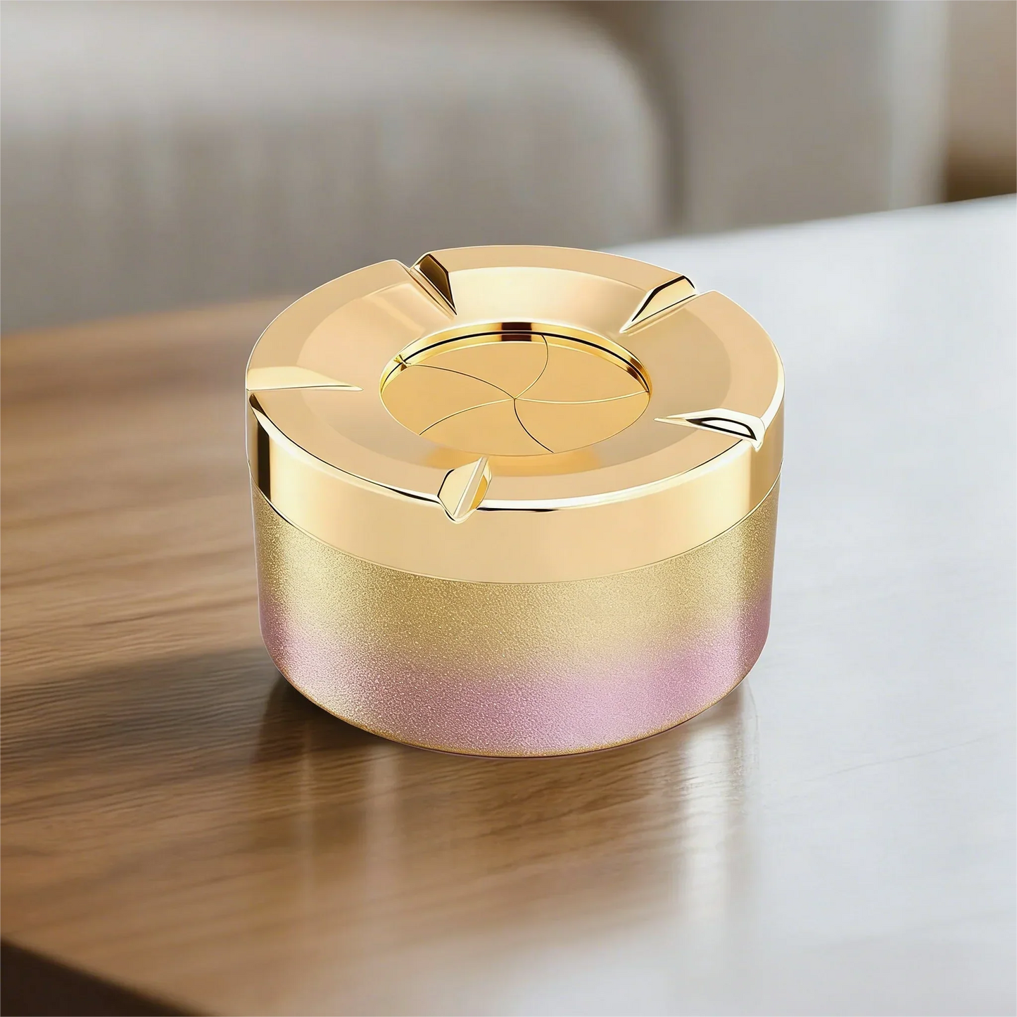 🔥360° draaibare asbak van roestvrij staal 🚬 Geurvrij & met sigarettenhouder voor in de auto & thuis