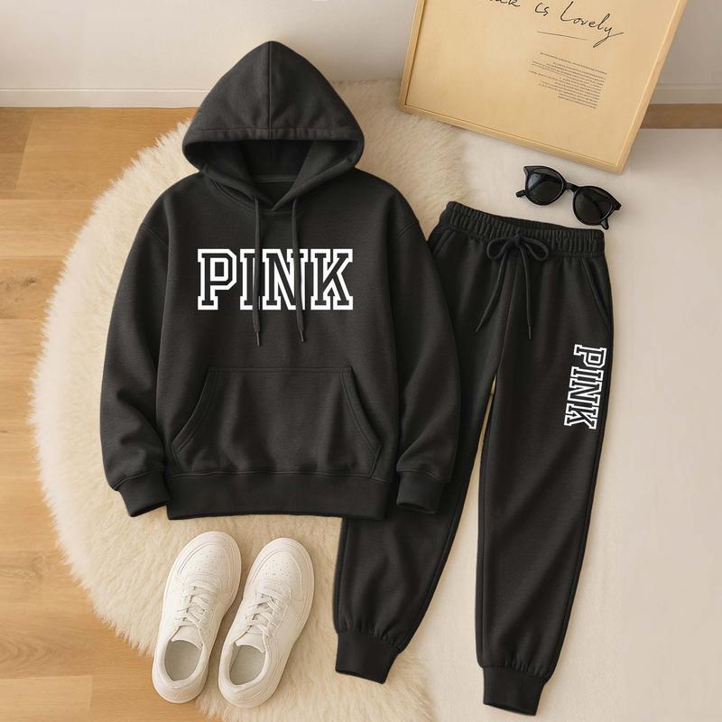 Unisex effen oversized hoodies & joggingbroeken set
