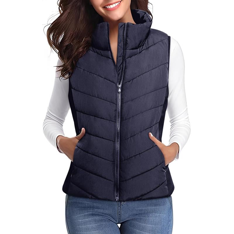 ⏰Hot Sale-Puffer Vest Vrouwen Mouwloze Zip Up Bovenkleding