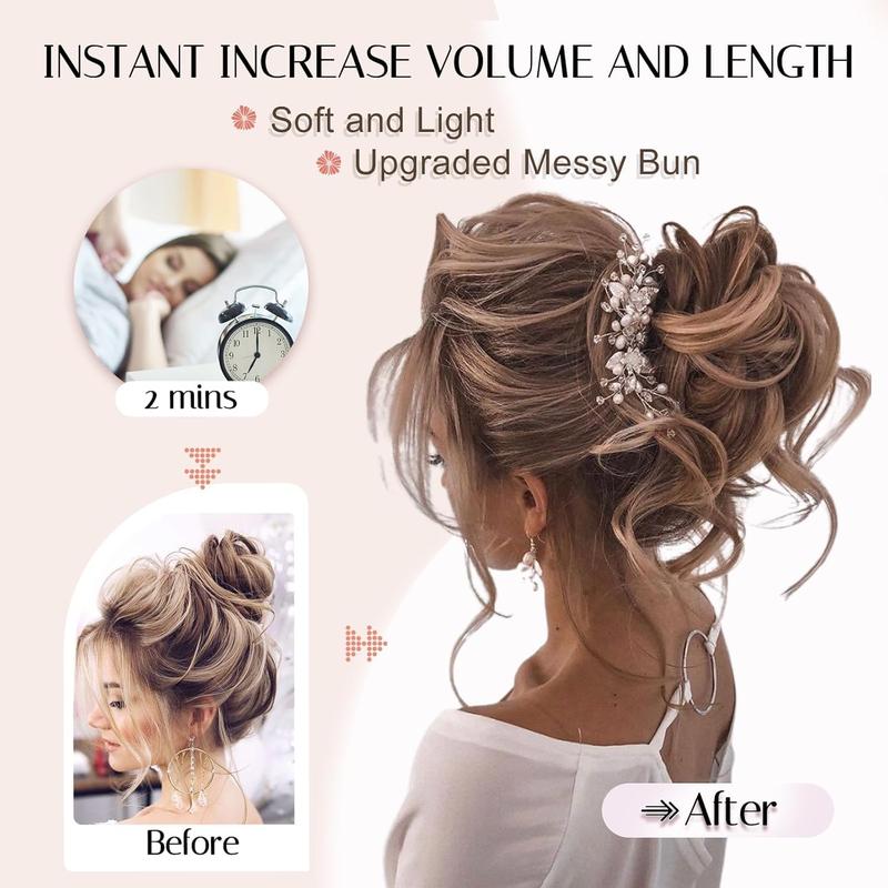 💗LAST DAY - BUY 1 GET 1 FREE💗Messy Curly Hair Bun Scrunchie Extensions