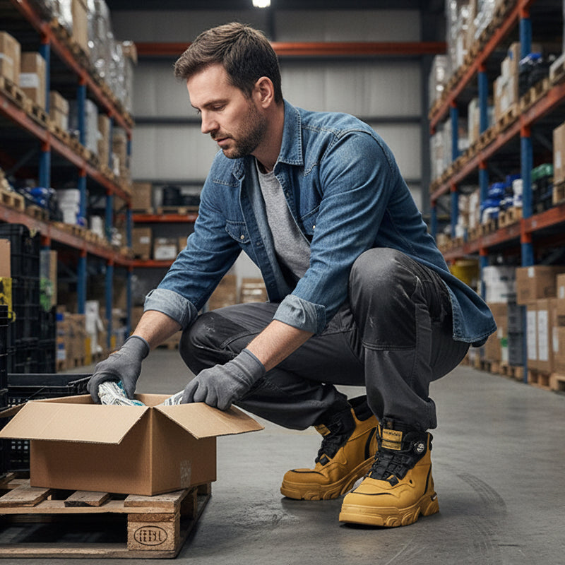 Heren outdoor werkschoenen met draaibare gesp (waterdicht, antislip, comfortabel en ademend)