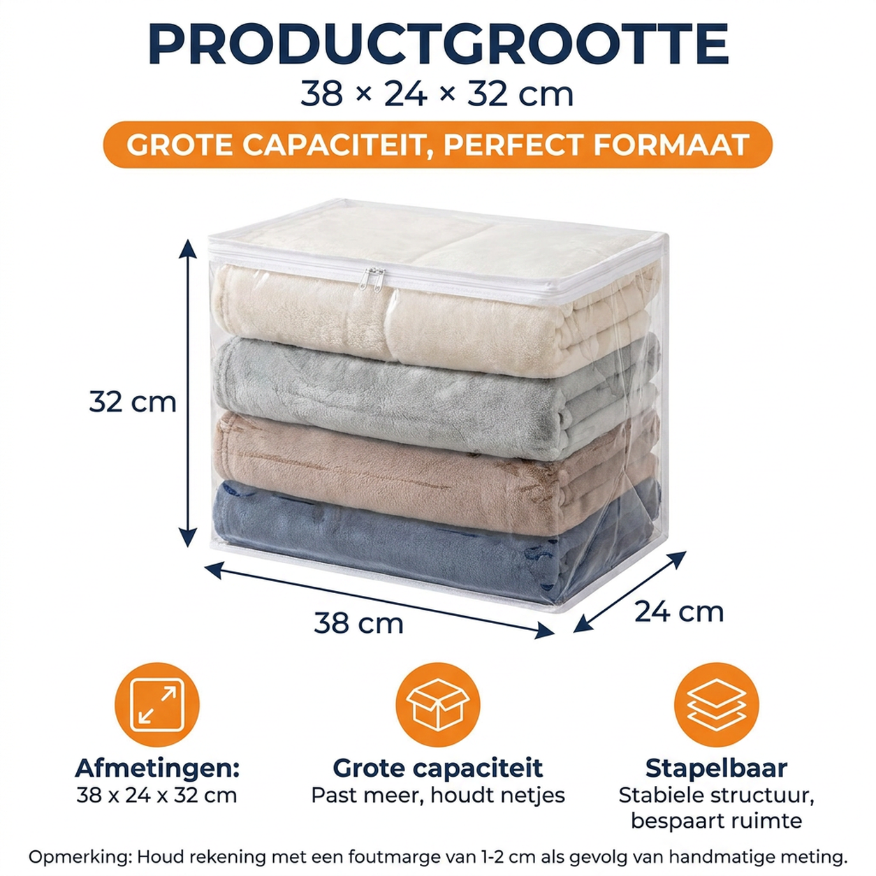 🔥 Tijdelijke aanbieding – 50% korting 📦 Grote, extra sterke, transparante opbergtas van dik plastic voor kleding, verhuizingen en opslag