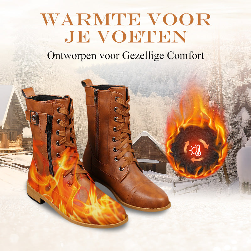 🔥Onverslaanbare Prijs Garantie👢Orthopedische laarzen met ronde neus en zijrits voor dames