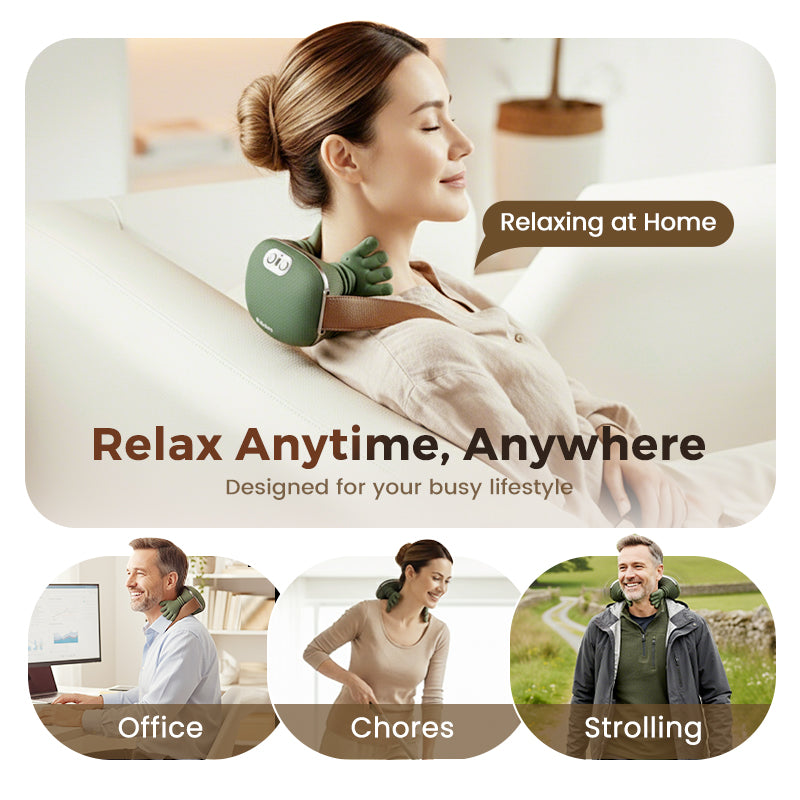 🌲Geweldige aanbiedingen voor 2026: 52% KORTING! 🌲 De beste draagbare nekmassager – 3 keer meer ontspanning! 💆