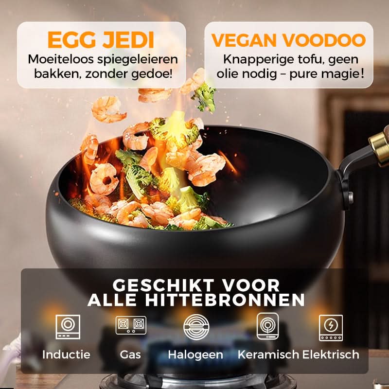 🔥Uitverkoop 50% UIT🔥Ongecoate Dikke IJzeren Pan