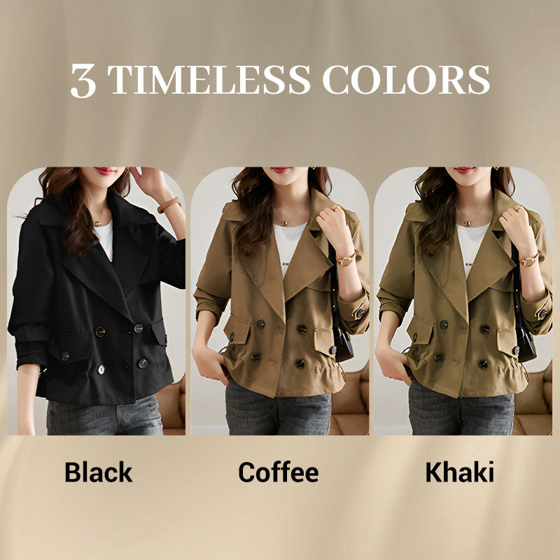 Korte mode-trenchcoat in Koreaanse stijl