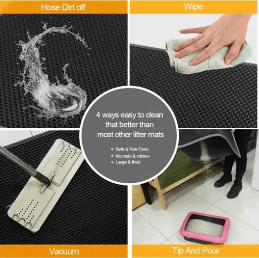 🐱 Tapis Antidérapant pour Litière pour Chat – Antislip, Gemakkelijk Schoon Te Maken & Waterdicht (Huis Ruweloos & Kattenvriendelijk!)