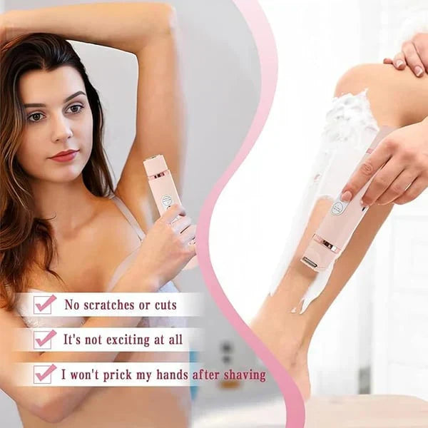 2-in-1 elektrisch draadloos scheerapparaat voor dames