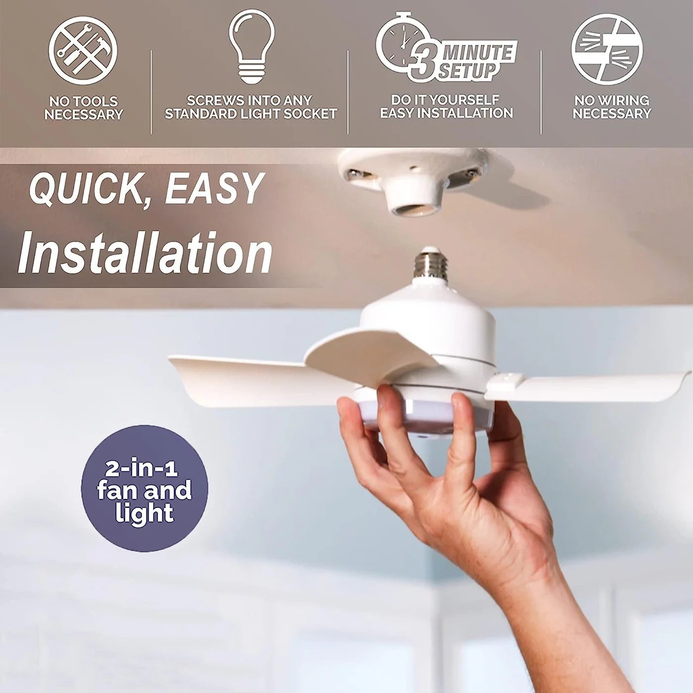 🏆LAATSTE DAG AANBIEDING 50% KORTING🔥SmartBreez™ 40W LED-plafondventilator met verlichting – 52 cm, ultrastil met afstandsbediening 🎯 | E27 + GRATIS B22-adapter 🔌 | Voor de slaapkamer 😴, keuken 👩‍🍳 en garage 🛠️