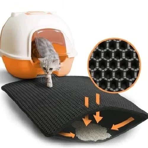 🐱 Tapis Antidérapant pour Litière pour Chat – Antislip, Gemakkelijk Schoon Te Maken & Waterdicht (Huis Ruweloos & Kattenvriendelijk!)