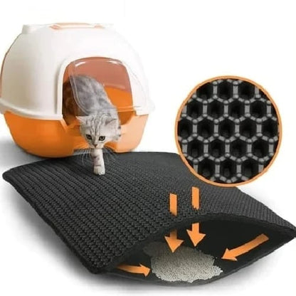 🐱 Tapis Antidérapant pour Litière pour Chat – Antislip, Gemakkelijk Schoon Te Maken & Waterdicht (Huis Ruweloos & Kattenvriendelijk!)