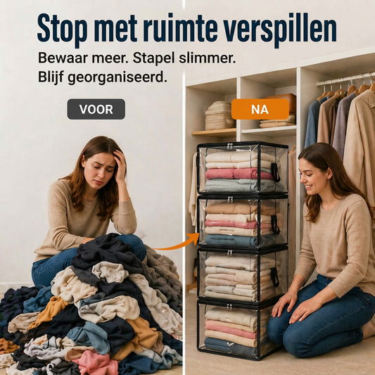 🔥 Tijdelijke aanbieding – 50% korting 📦 Grote, extra sterke, transparante opbergtas van dik plastic voor kleding, verhuizingen en opslag