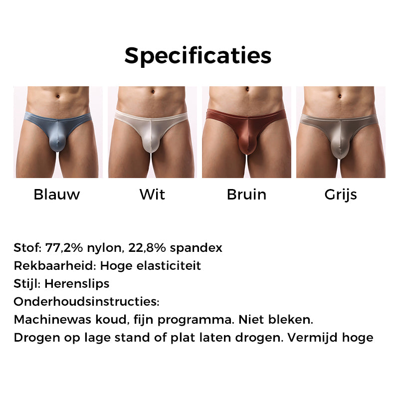 Heren slip met laag kruis en voorgevormd zakje