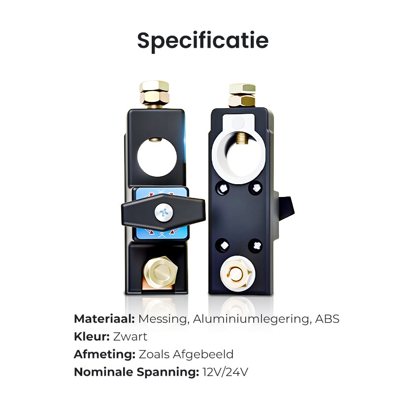 🔋🚗 12V/24V Accu Uitschakelaar voor Voertuigen – Dual Voltage, 250A, Verhoogde Veiligheid & Eenvoudige Installatie!