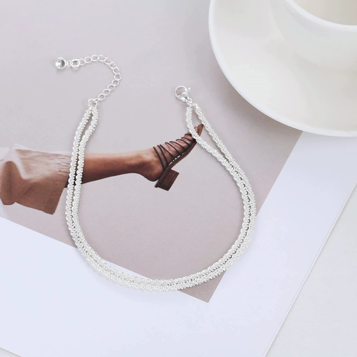 🥰Dainty Gelaagd Waterdicht Enkelbandje Voor