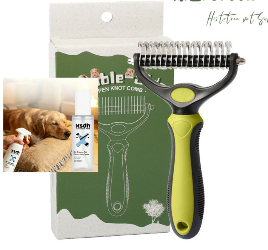 🐾 Verzorgende huisdierborstel voor honden en katten – Voor een nette en verzorgde vacht 🌿