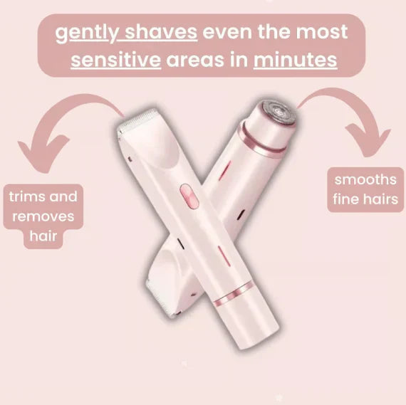 2-in-1 elektrisch draadloos scheerapparaat voor dames
