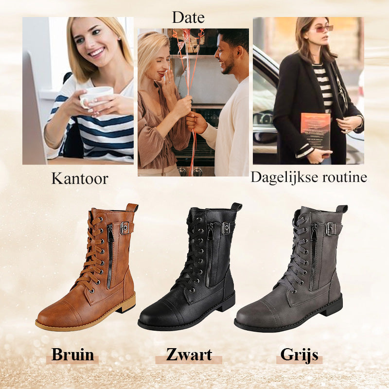 🔥Onverslaanbare Prijs Garantie👢Orthopedische laarzen met ronde neus en zijrits voor dames