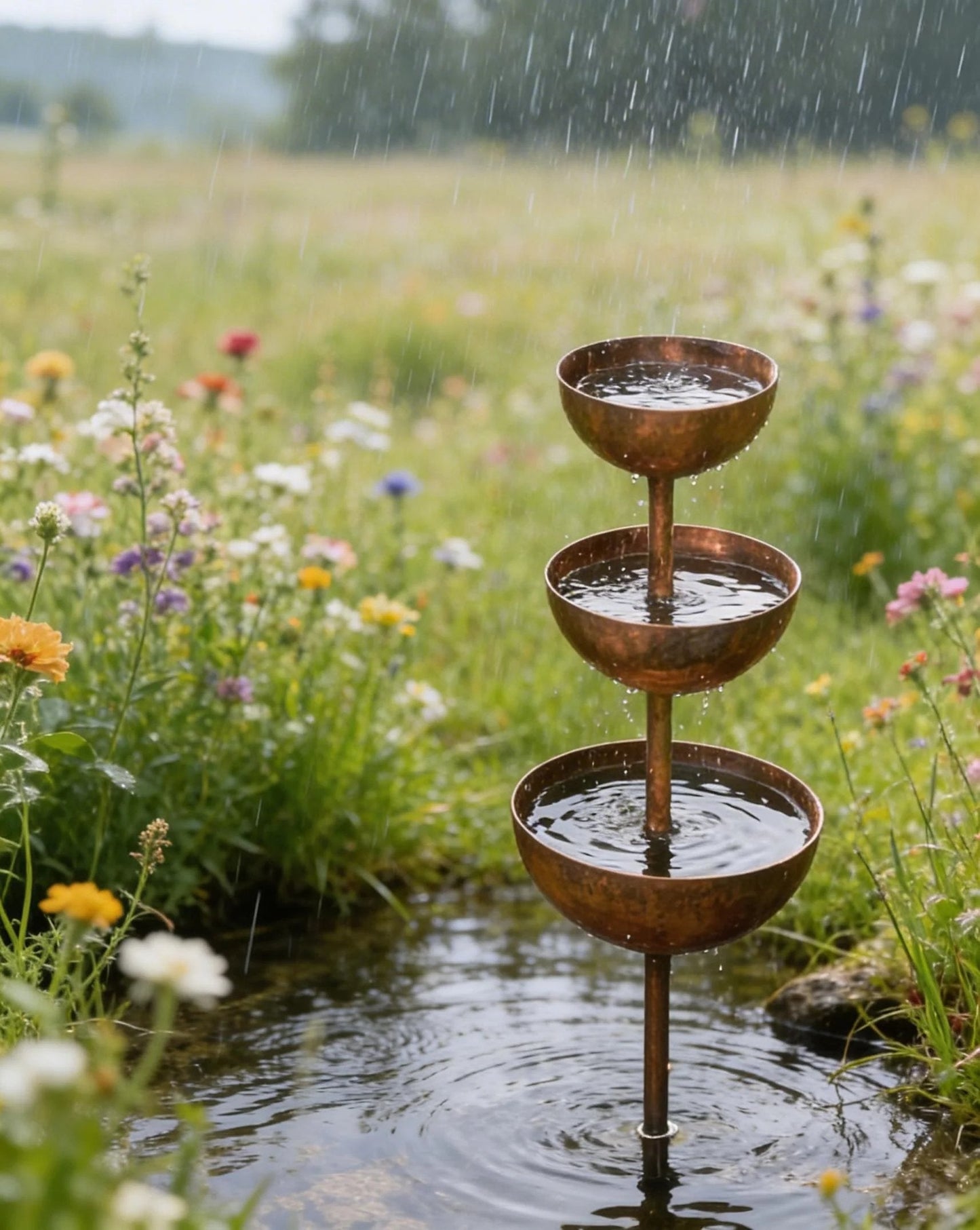 🐦 50% KORTING⚡ Rain Catcher - Plantensteun 🌧️ Metalen tuindecoratie