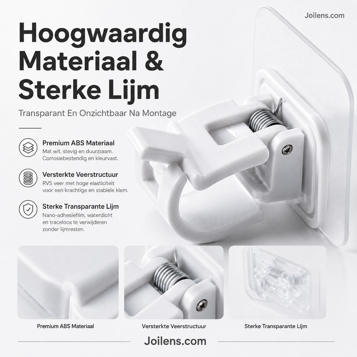 🔥Verstelbare gordijnroedehaken zonder spijkers