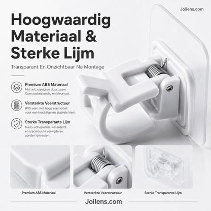 🔥Verstelbare gordijnroedehaken zonder spijkers