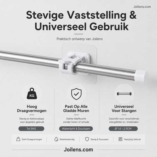 🔥Verstelbare gordijnroedehaken zonder spijkers