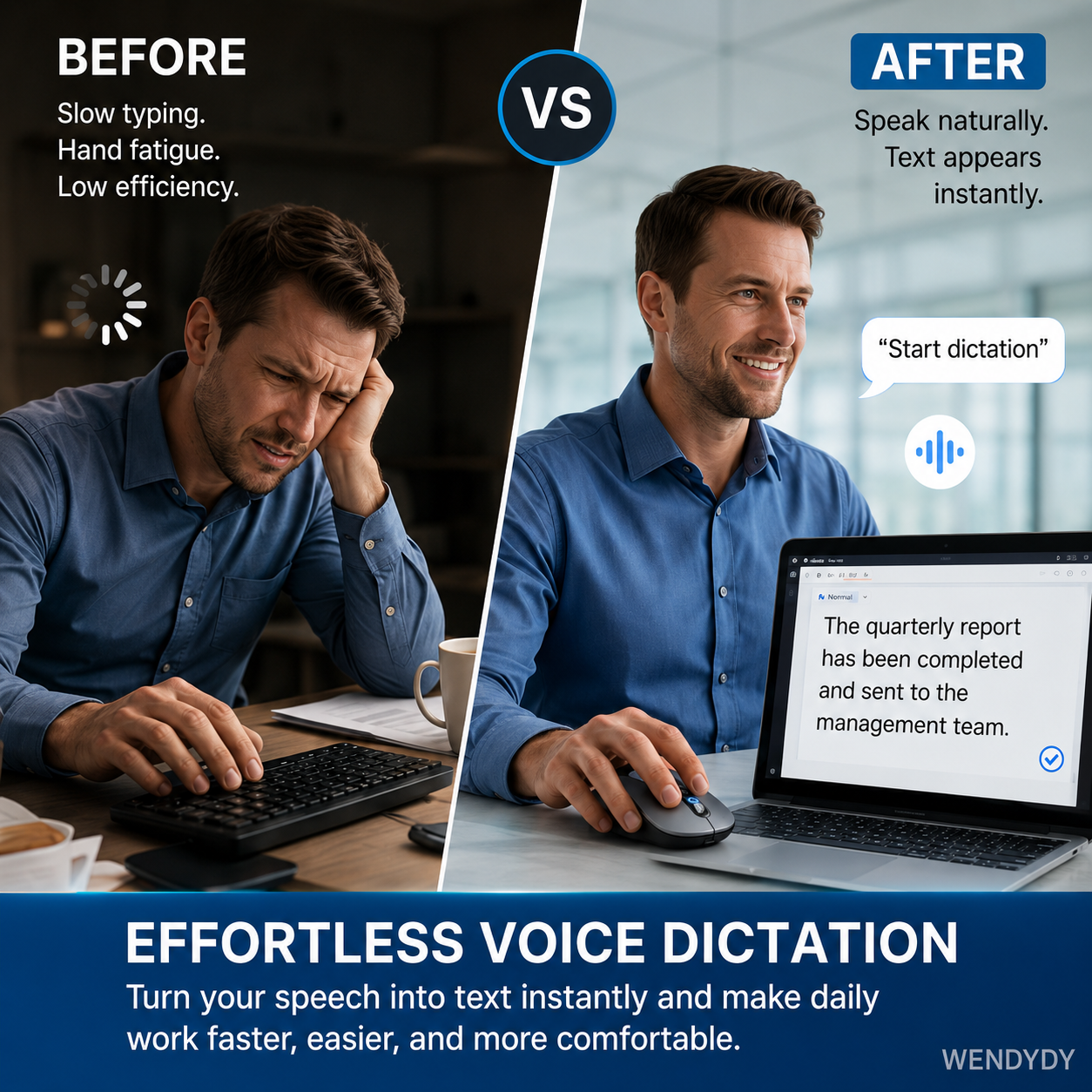 🖱️50% OFF! 💥 AI Smart Voice Wireless Mouse – 1600 Words/Min, Translation Hub, Ergonomic ✨